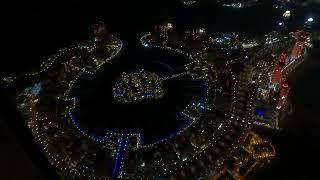 DOHA QATAR AEREAL VIEW AT NIGHT