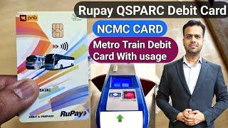 PNB NCMC Rupay Debit Card  QSPARC Debit Card  Very Good Metro train Debit Card