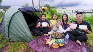 CAMPING DI PINGGIR DANAU KITA BBQ DAGING SAMBIL KEHUJANAN