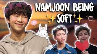 a video of namjoon being soft