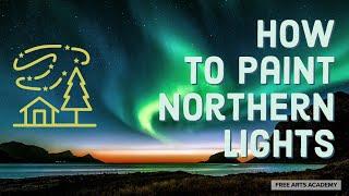 How to Paint Northern Lights Easy Acrylic Painting