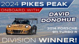 David Donohue Takes P1 in TA1 in 2014 Porsche 911 Turbo R  2024 Pikes Peak Race Day Onboard