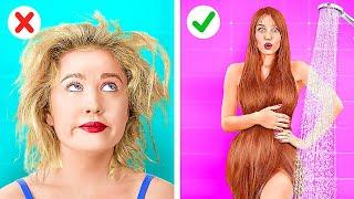 KURZE HAARE VS LANGE HAARE PROBLEME‍️ Makeup-Hacks die dir das Leben retten von 123 GO TRENDS