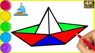 How to draw boat drawing  Step by step ship drawing for beginners  #navkadrawing  By Arya.