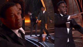 Denzel Washington Reacts To Will Smith Hitting Chris Rock At Oscars