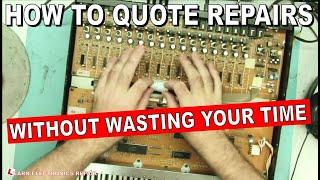 How To Quote For A Repair Job Without Spending Too Much Time Diagnosing The Fault