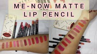 ME-NOW Matte Lip Pencil  soft matte lip pencil  set of 12 lip pencils  lip liner under Rs.300 