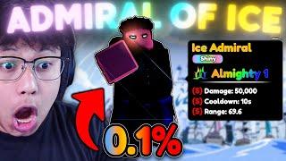 Obtaining Kuzan Ice Admiral with 0.1% TRAIT in Anime Defenders