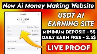 New Usdt Earning Site Usd Mining Site 2024 Best Investment Usdt Earning Website