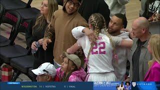 Steph Curry & Daughter Riley Watch Godsister Cameron Brink Set Stanford Block Record Win vs #25 USC