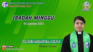 LIVE IBADAH MINGGU GKST IMANUEL PALU  04 AGUSTUS 2024