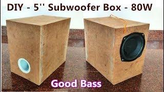 DIY - 5inch Subwoofer Box  80W Subwoofer   Smooth Bass POWER GEN