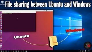 Share files between Linux Ubuntu - 16.04 and Windows 108.17 32bit64bit