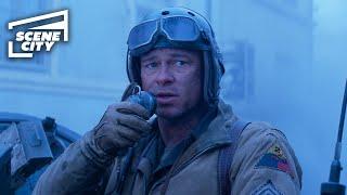 Fury Taking Control of a German Town Brad Pitt HD Clip
