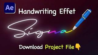 After Effects ️ Handwriting Text Reveal Animation  Tutorial 2024