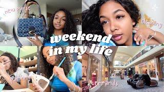 SPEND THE WEEKEND WITH ME vlog ️  cleaning my messy room shopping painting