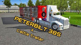 PETERBILT 385 x CATTLE TRAILER - FREE DRIVE