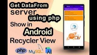 How To Get Data From server Using JSON in PHP  And Show In Android RecyclerView Using Volley