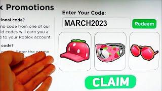 2023 *ALL 5 NEW* ROBLOX PROMO CODES All Free ROBUX Items in MARCH + EVENT  All Free Items on Roblox