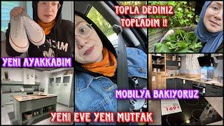 Güne tempolu başladımhediyeler alındı⁉️yeni Eve yeni Mutfak bakıyoruz⁉️sizi dinledim topladımVLOG.