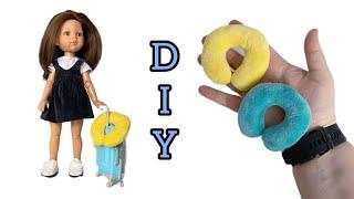 Travel pillow for doll Paola Reina. Sewing how to make a neck pillow with your own hands + Pattern