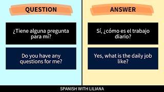 Spanish job interview questions and answers