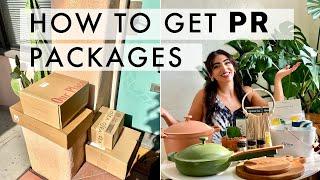 HOW TO GET ON PR LISTS & GET FREE STUFF  How to get PR packages from brands as a small influencer