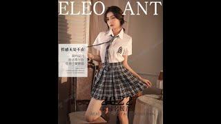 Kostum COSPLAY TERBARU OPPY LANNY Setelan Rok Mini Tartan Kostum Seragam Siswi Jepang