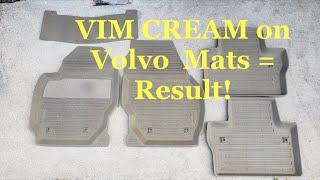 VIM Cream is best to clean rubber floor mats for any car. Tested.