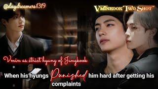 When his hyungs punished him hard after getting his complaints Vminkook Two Shot @daydreamers1319