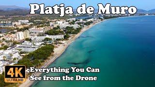 Playa de Muro Mallorca Alcudia - All Hotels from Drone in 4K Majorca