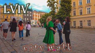  LVIV CITY Walking Tour 4K - OLD TOWN – A Walk to the Sounds of a Real City. Ukraine