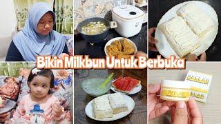 Siapkan Menu Berbuka Bikin Milkbun KW Ternyata Enak  Lanjut Skincare an Barang Dek Alma & Kak Salwa