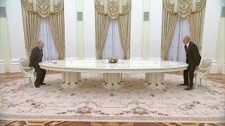 Vladimir Putin meets with President of Azerbaijan Ilham Aliyev in Moscow  AFP