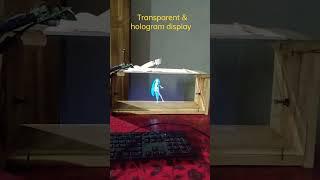 how to make transparent display monitor & hologram 3D  #transparent #hologram #display #monitor
