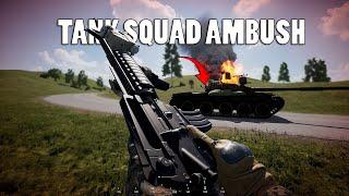 Infantry SQUAD vs 3 Enemy Tanks Full round Gameplay