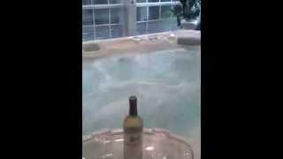 Hurry back home to me my love hot tub and wine miss you