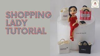 Shopping Lady Cake Topper Born To Shop Cake Topper Birthday Cake  Sitting Lady Cake Topper