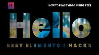 How to Place VIDEO inside Text Using Elementor  Elementor Tutorial