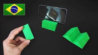 Origami Suporte para Celular MUITO FÁCIL - Tutorial PT-BR