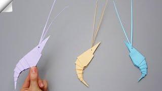 How to make a paper shrimps  DIY ORIGAMI SHRIMP