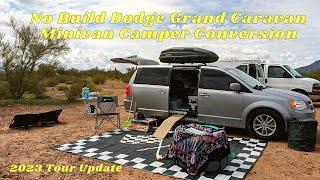 No Build Dodge Grand Caravan Minivan Camper Conversion 2023 Tour  Minimalist Tiny Living