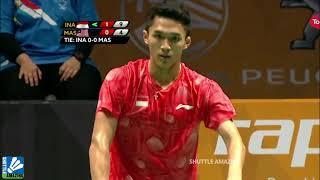 Jonatan Christie Good Follow Up to Beat Iskandar  Jonatan Christie vs Iskandar Zulkarnain Zainuddin