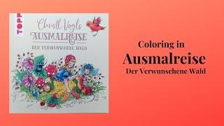 Coloring in Ausmalreise der verwunschene wald by Christle Vogls part 1 #adultcoloringchannel