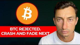 Bitcoin rejected crypto crash and fade continues here’s your chance