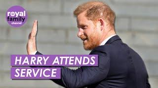 Prince Harry Arrives at Invictus Games Service at St Pauls