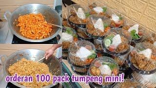 Orderan 100 pack tumpeng mini Tips masak mie goreng gampang di aduk walaupun porsi banyak