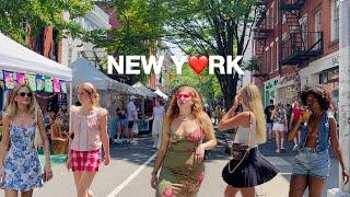 4KNYC Summer WalkWest Village & SoHo in New York City️‍Hot Saturday in Manhattan  July 2024