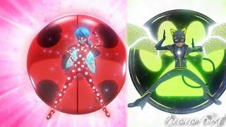 Ladybug And Cat Noir Transformed W Space Power-up Together Fanmade Scene