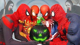 SUPERHEROs Story  All RED SPIDER-MAN vs MYSTERY PUMPKIN